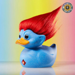 Figurine Rubberduck Glitter Blue with Red Hair Troll Trolls TUBBZ