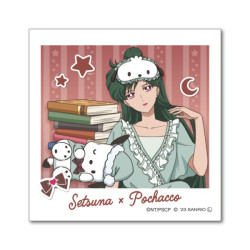 Mini Die Cut Sticker Setsuna Meio x Pochacco Sanrio x Pretty Guardian Sailor Moon