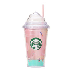 Cup Tumbler Whip Cream Peach Full Paradise Starbucks Summer 2023