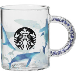 Glass Mug Bits Handle Whales Starbucks Summer 2023