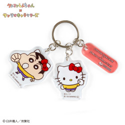 Keychain 	Shinnosuke x Hello Kitty Crayon Shin-Chan x Sanrio Characters