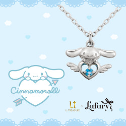Collier Silver Angel Heart Cinnamoroll Sanrio Characters