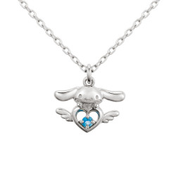 Necklace Silver Angel Heart Cinnamoroll Sanrio Characters - Meccha