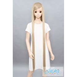 Cosplay Perruque Sara Cheveux Lisse Super Long Or 05