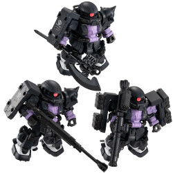 Figurines Set Mobility Joint Black Tri-Star High Mobility Type Zaku II Mobile Suit Gundam
