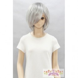 Cosplay Perruque PRO Cheveux Mi Long Layer Argent 06