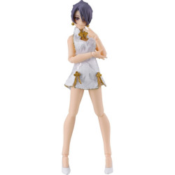 figma Female Body Mika with Mini Skirt Chinese Dress Outfit White figma Styles