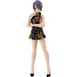 figma Female Body Mika with Mini Skirt Chinese Dress Outfit Black figma Styles
