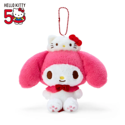 Plush Keychain My Melody Sanrio Hello Kitty 50th Anniversary