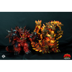 Figurines Set Turtle Demon & Lizard Demon Kaiju Doom Battle of the Demon Gods!