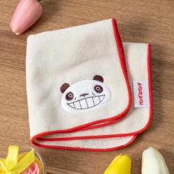 Towel Boa Embroidery Handkerchief Beige Panda! Go Panda!