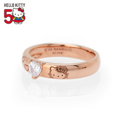 Ring Pink Gold Heart Sanrio Hello Kitty 50th Anniversary