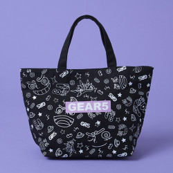 Tote Bag S All-over Pattern BLACK Gear 5 One Piece