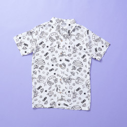 Shirt S All-over Pattern WHITE Gear 5 One Piece