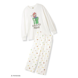 T-shirt Long Sleeves & Long Pants Ladies Babymoco OWHT SUPER MARIO meets GELATO PIQUE
