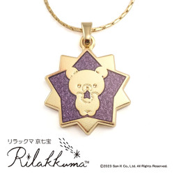 Necklace Star Kyo Cloisonne Chairoikoguma Purple Rilakkuma