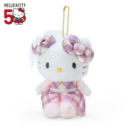 Plush Keychain Dress Tartan Ver. Sanrio Hello Kitty 50th Anniversary