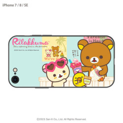 Étui Frame iPhone 7/8/SE 2nd Gen 3rd Gen Glass 2 Aloha Rilakkuma