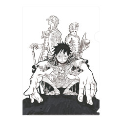 Clear File Luffy & Ace & Sabo One Piece ILLUSTRATION WORKS