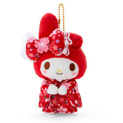 Plush Keychain My Melody Red Ver. Sanrio Sakura Kimono