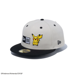 Cap 59FIFTY Pikachu Box Logo Stone Black Visor 7 1/8 Pokémon x NEW ERA