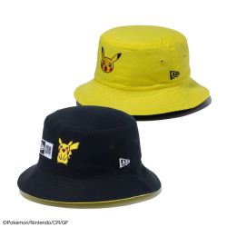 Chapeau Bucket 01 Réversible Pikachu Black & Yellow S M Pokémon x NEW ERA