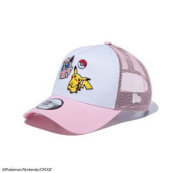 Casquette 9FORTY A-Frame Trucker Pikachu & Rondoudou White & Pink Pokémon x NEW ERA