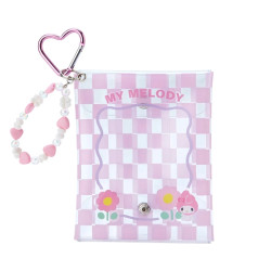Clear Pouch with Keychain My Melody Sanrio Pastel Checkers