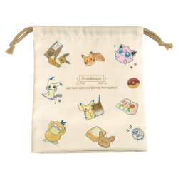 Drawstring Bag With Gusset Pokémon ENJOY TEA TIME