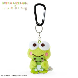 Peluche Porte-clés Keroppi Sanrio Kerokerokeroppi x pickles the frog