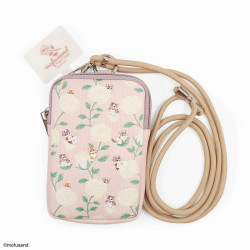Phone Tab＆ Shoulder Pouch Flower Pink mofusand