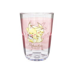 クリアタンブラー３７０ＭＬ「Pikachu number025」おすわり＿ピンク