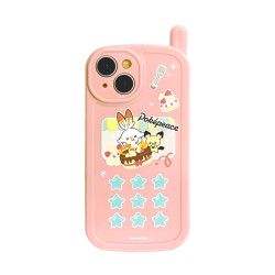 ポケピース　iPhone15/14対応レトロガラケー風ケース　ピンク