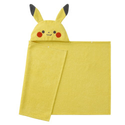 Serviette Bain avec Capuche Pikachu Pokémon Monpoké