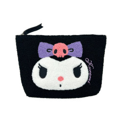 Pouch Sagara Embroidery Kuromi Face Sanrio
