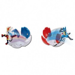 Figurine Poke Out Lucario VS Pyrobut Moncolle