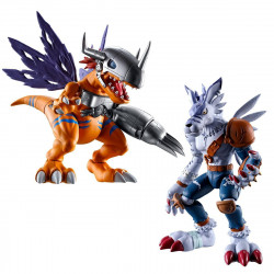 Figurines SHODO MetalGreymon et WereGarurumon Set Digimon